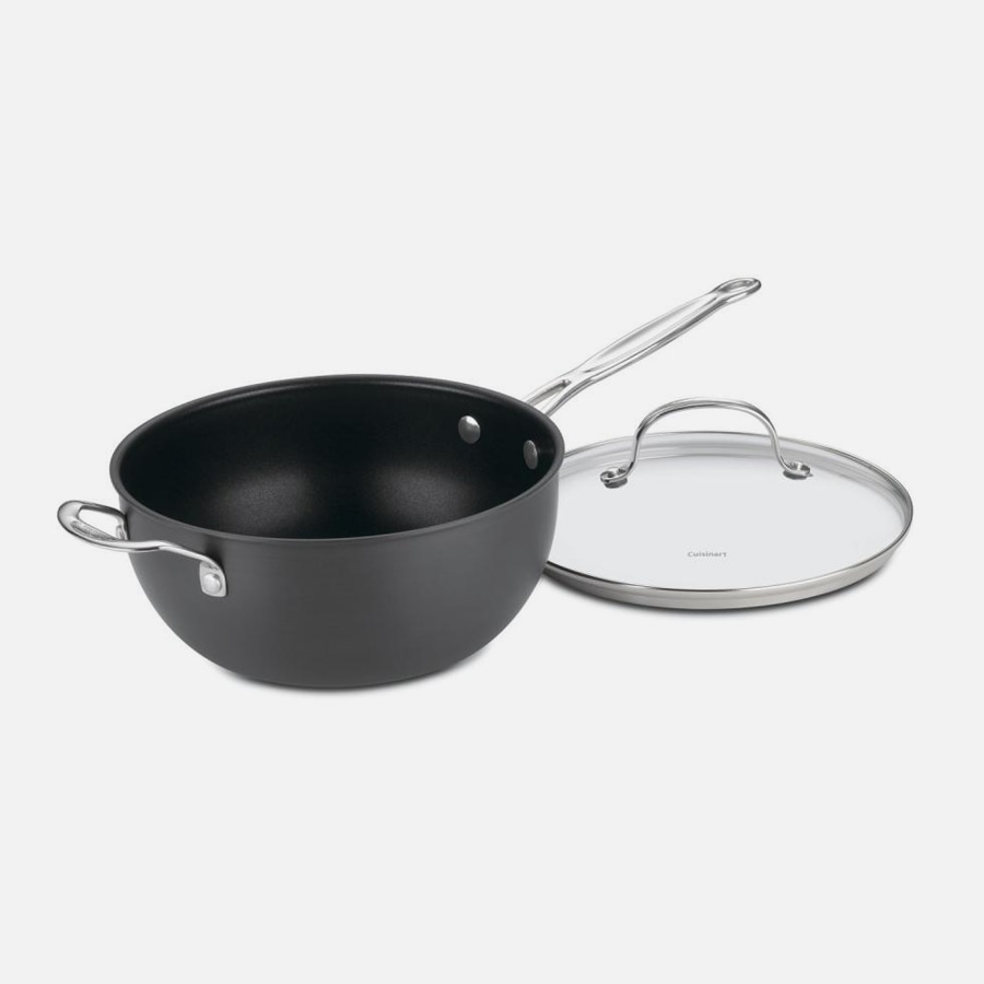 Chef's Classic™ Nonstick Hard Anodized 4 Quart Chef's Pan with Helper Handle & Cover