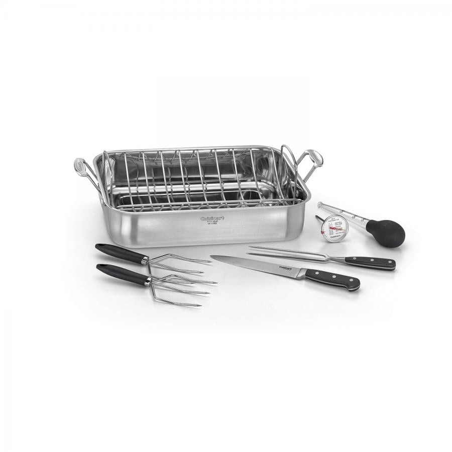 Discontinued Chef's Classic™ Stainless 16" Roaster Pan with Removable Rack Option 2