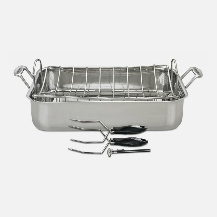 Discontinued Chef's Classic™ Stainless 5 Piece Chef's Classic™ Stainless Roaster Set