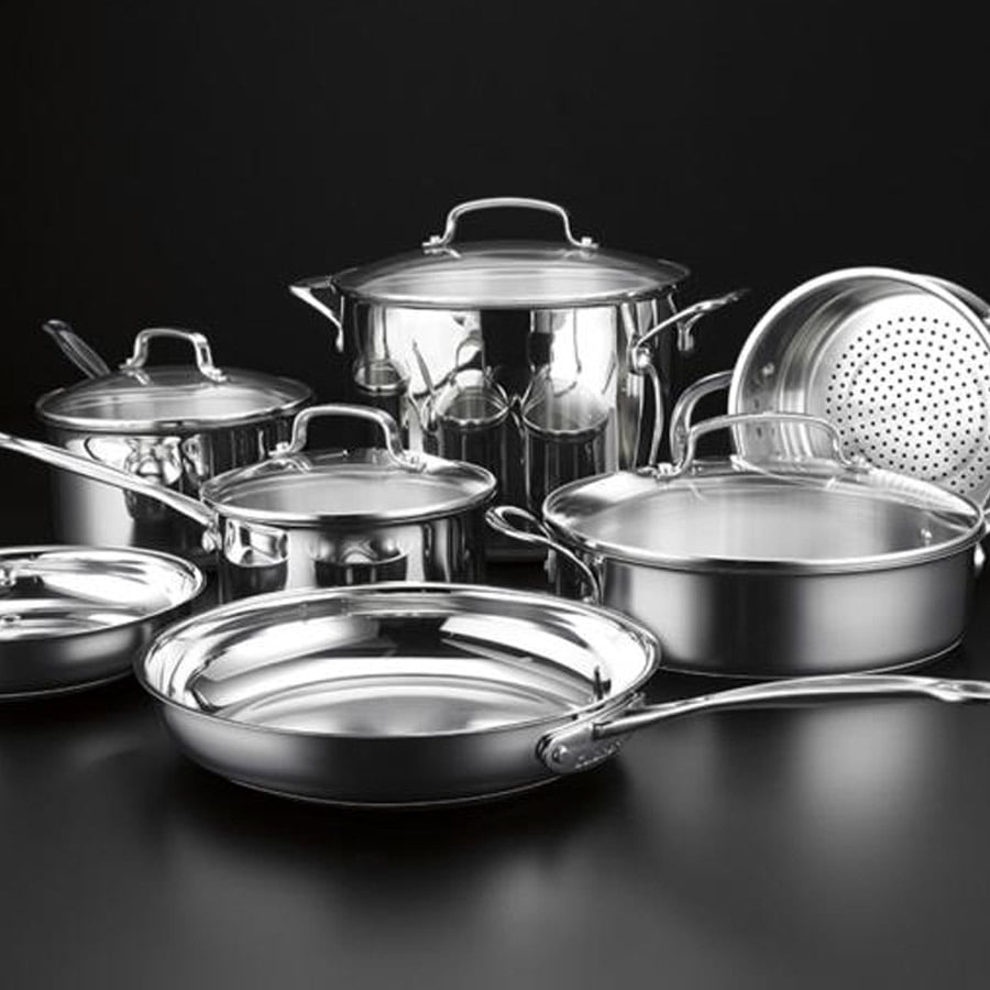 Silver Cuisinart 77-11G Chef's Classic Stainless Steel Cookware Set of 11 