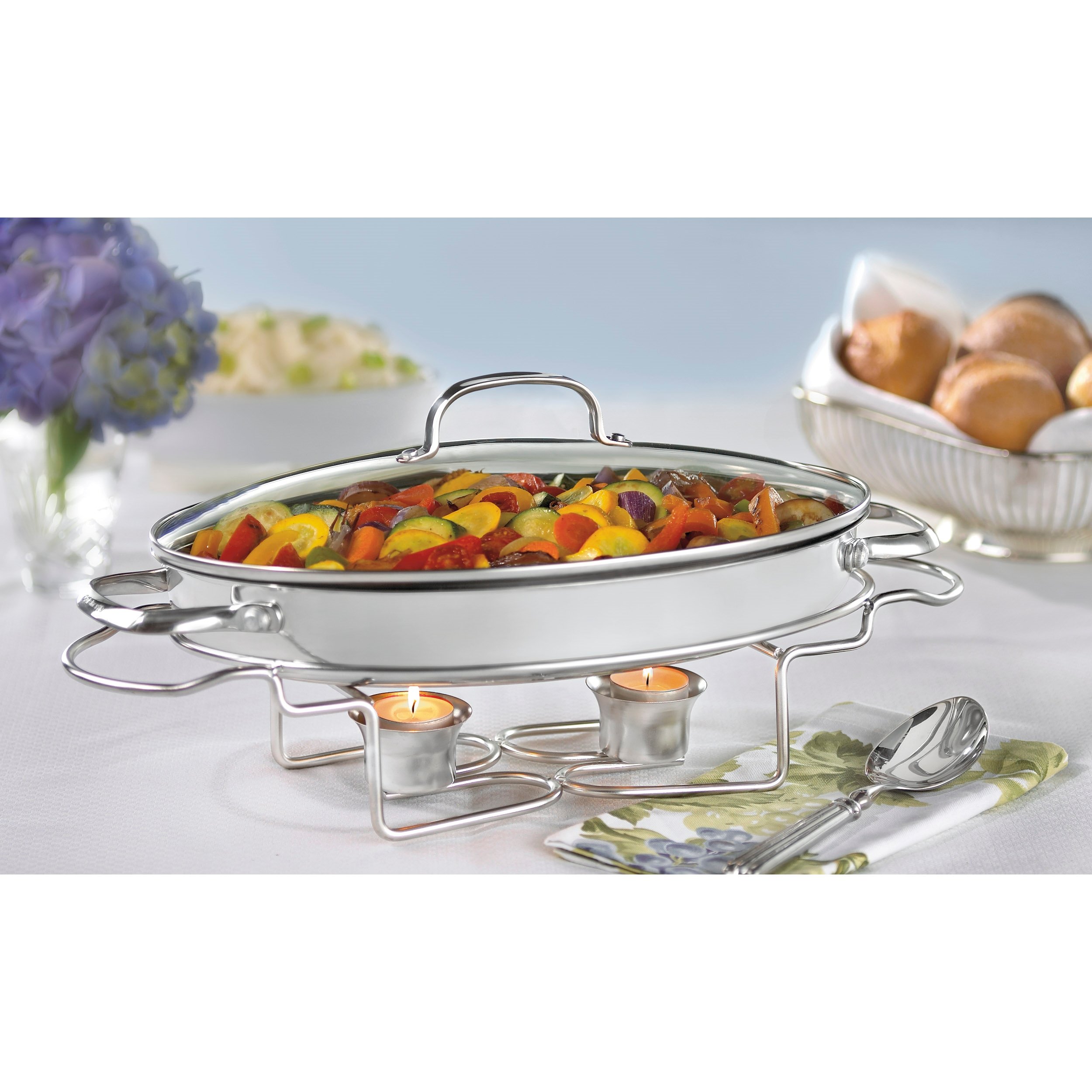 Classic Entertaining Collection 13.5" Oval Buffet Server