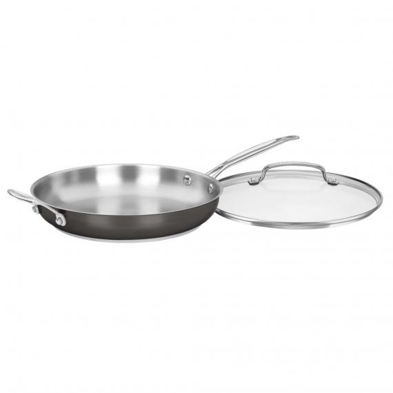 Cuisinart Contour Stainless Steel Skillet with Helper Handle, 12 inch