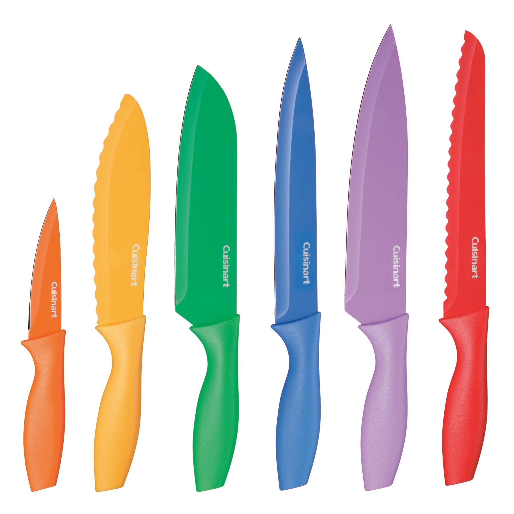 Cuisinart 12 Piece Nonstick Color Knife Set with Blade Guards