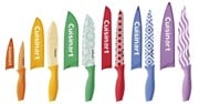 12 Piece Printed Color Knife Set with Blade Guards