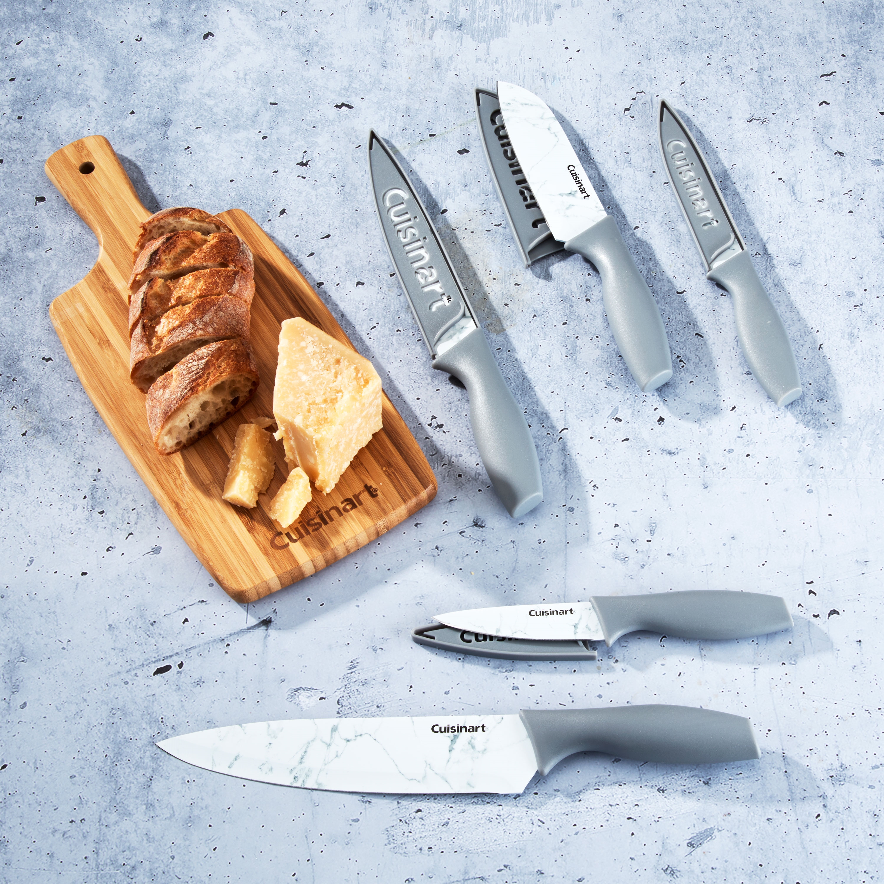 11pc Nonstick Coated Knife Set & Cutting Board