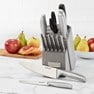 15pc Stainless Steel Block Set with Grey Block