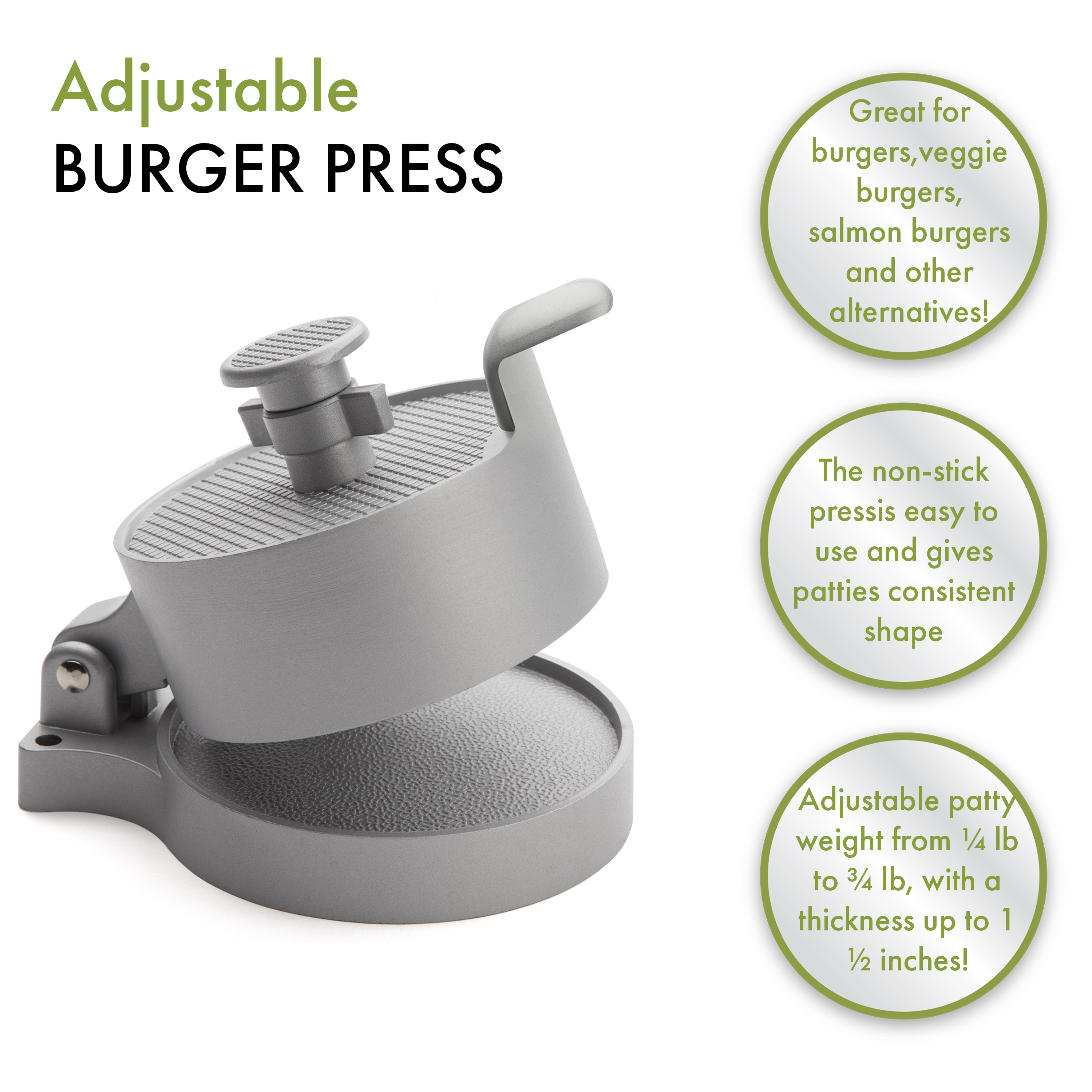 Adjustable Burger Press