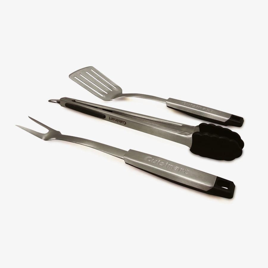 GrillPro 3-Piece Wood Handle Barbeque Tool Set 