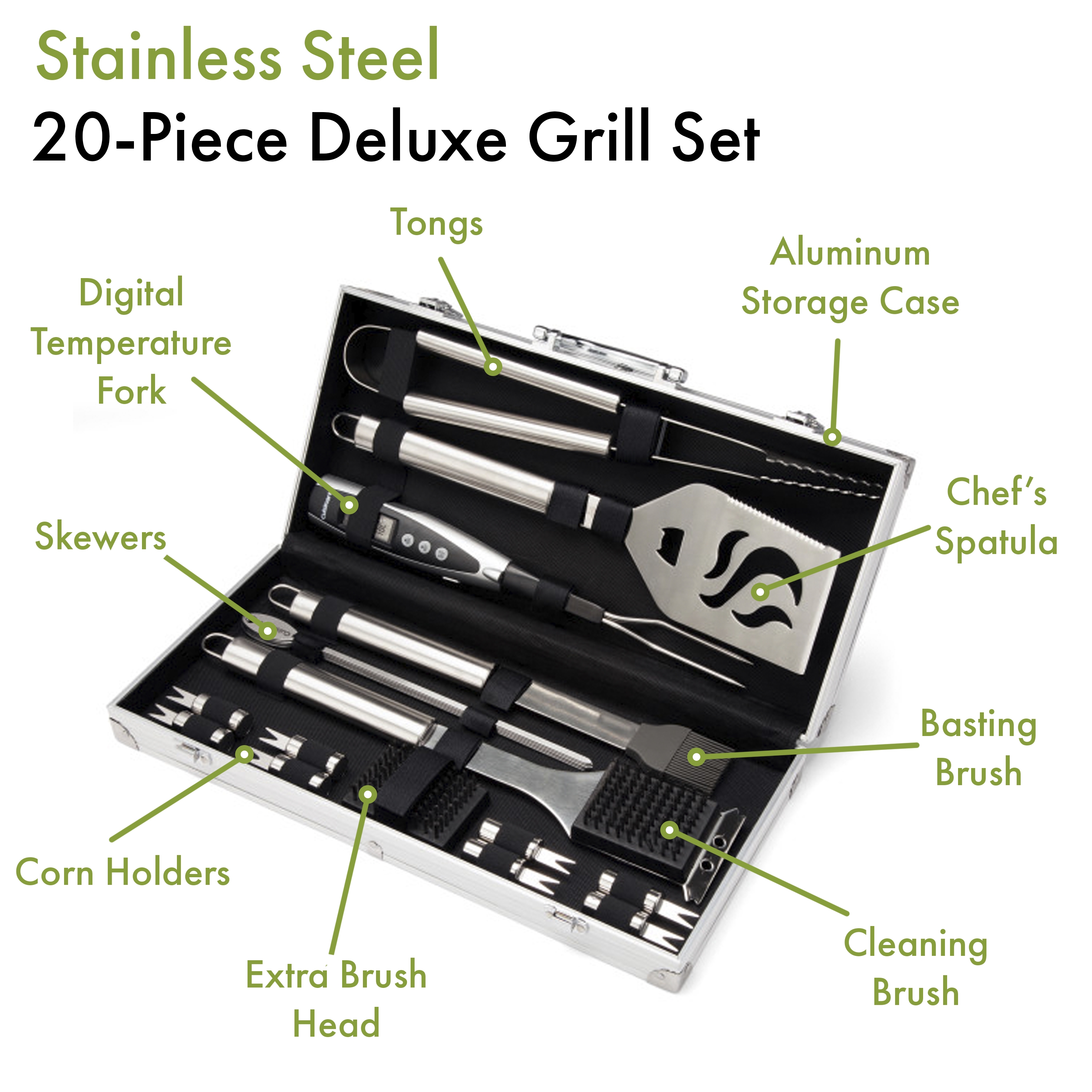 Deluxe Grill Set (20-Piece)
