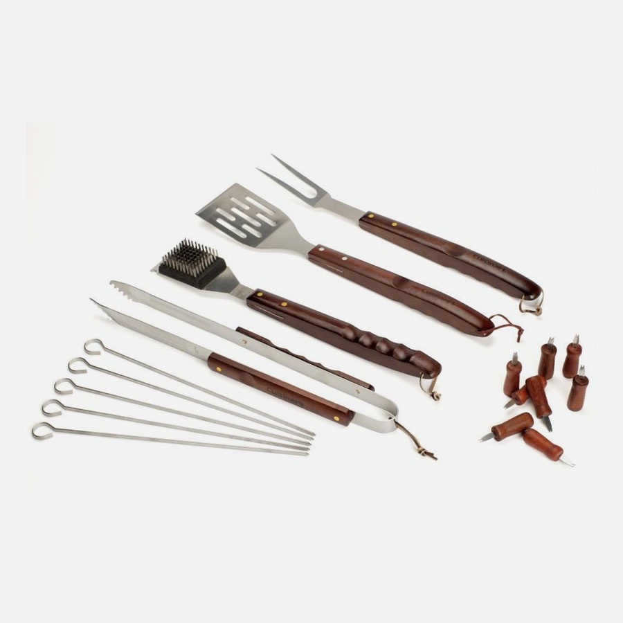 18 Piece Wooden Grill Tool Set - Innovative Grilling Tools