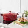 Cuisinart Chef's Classic Enameled Cast Iron 7-Quart Round Covered  Casserole, Cardinal Red