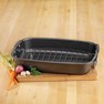 17" x 12" Nonstick Roaster with Flat Rack