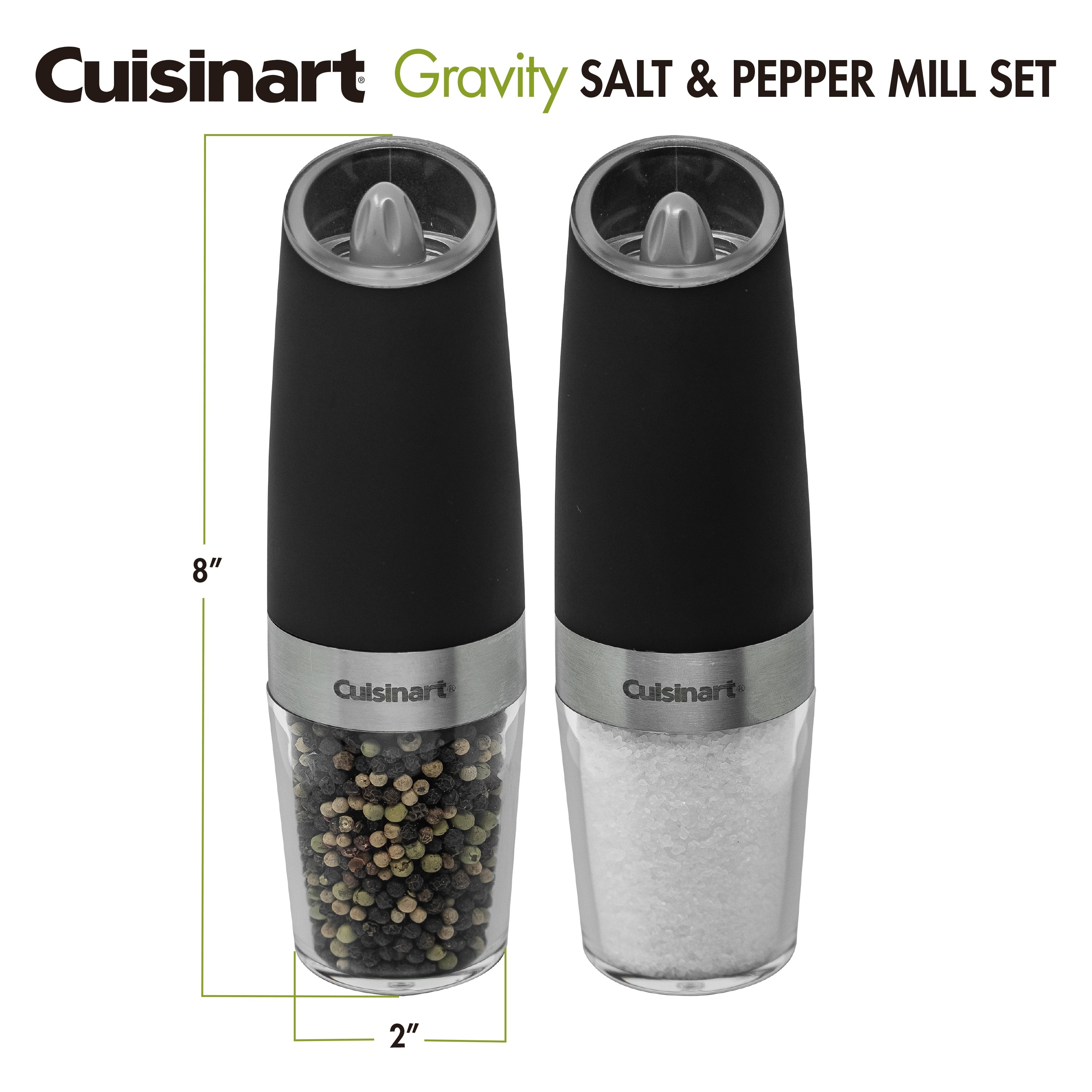 Gravity Electric Salt Pepper Grinder Set Automatic Salt and Pepper