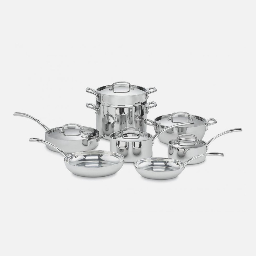 French Classic Tri-Ply Stainless Cookware 13 Piece Set