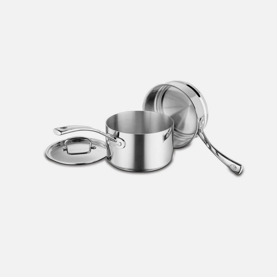 French Classic Tri-Ply Stainless Cookware 3 Piece French Classic Tri-Ply Stainless Double Boiler Set