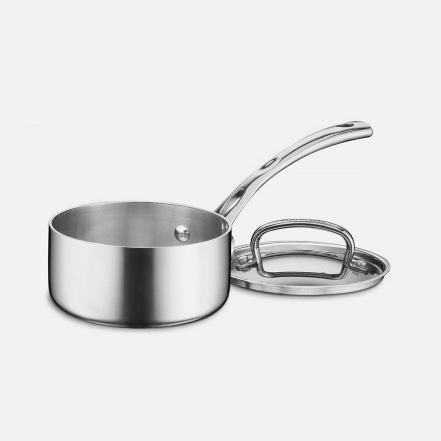 Cuisinart FCT19-14 French Classic Tri-Ply Stainless 1-Quart Saucepan with Cover 