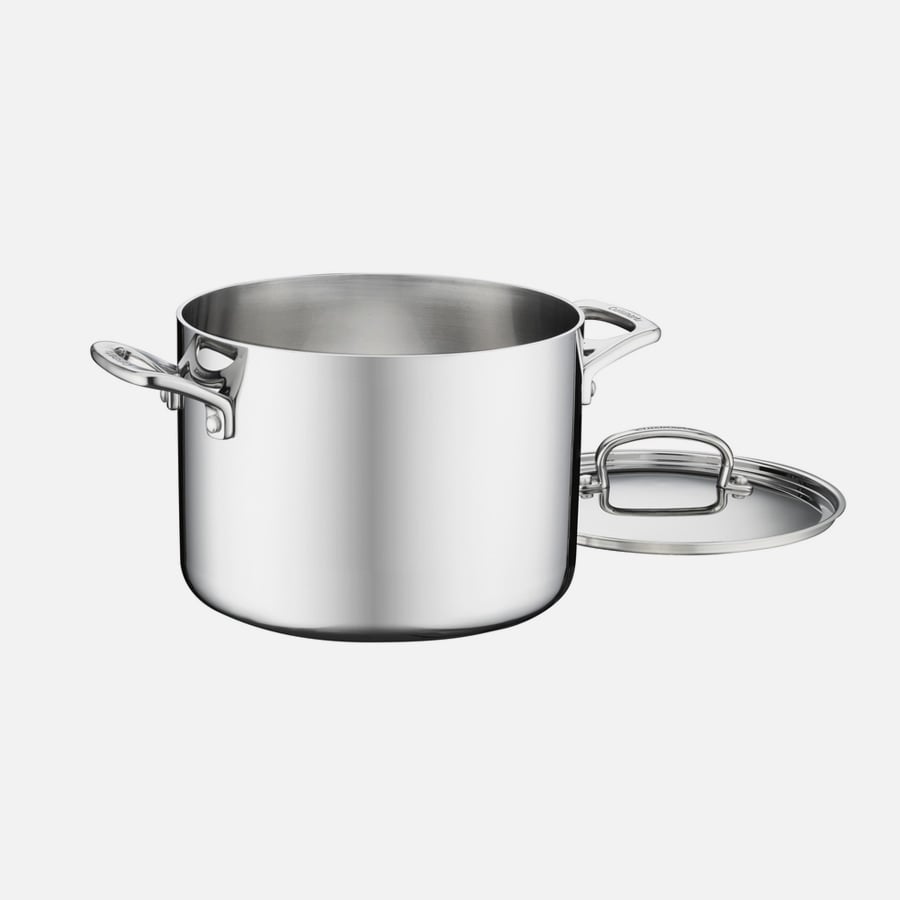 French Classic Tri-Ply Stainless Cookware 6 Quart Stockpot with Cover