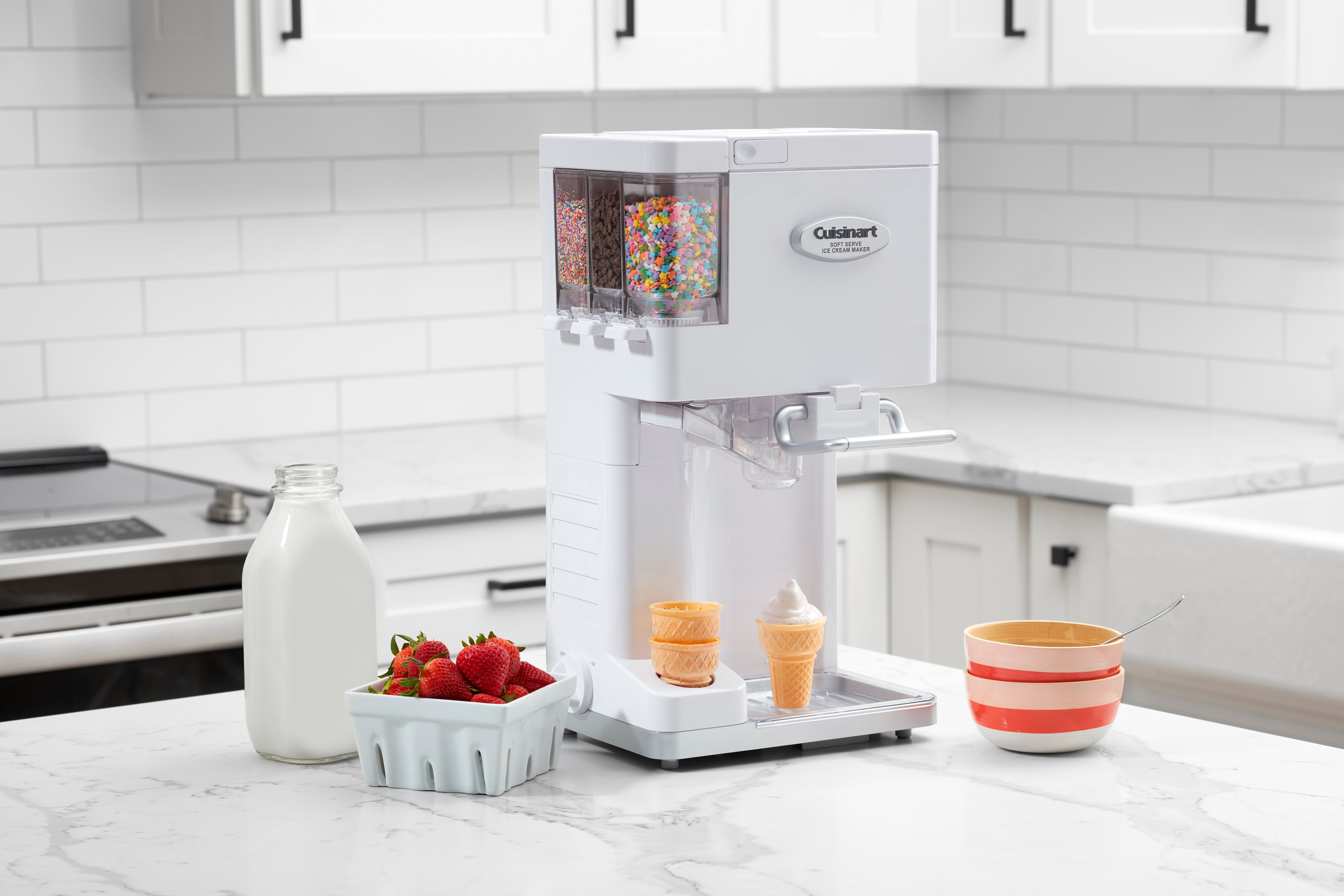 Ice Cream Maker Home Appliances Cuisinart Ice45 Mix It In Soft Serve White 15lb 
