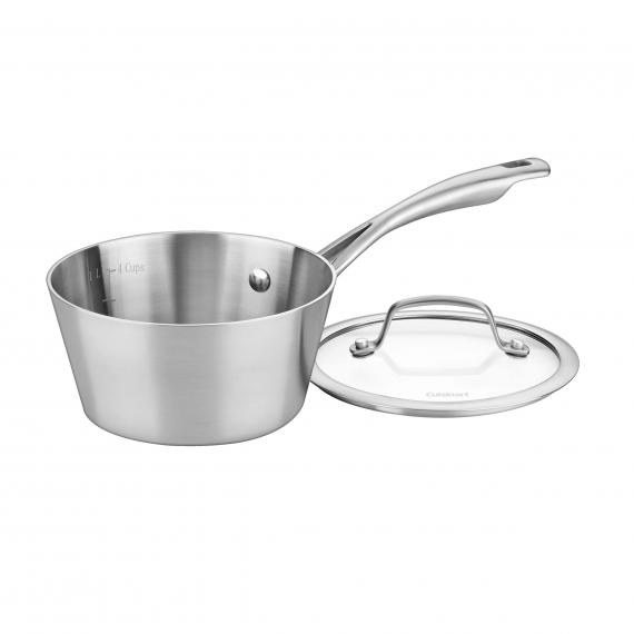 1.5 Quart Multiclad Conical Tri-Ply Saucepan with Cover