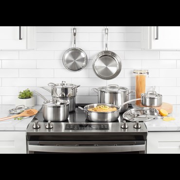 12-Piece MultiClad Pro Tri-Ply Stainless Cookware - Cuisinart