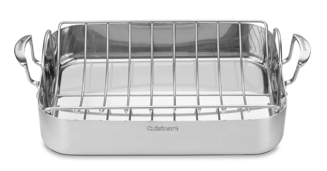 Discontinued Multiclad Pro Triple Ply Stainless Cookware 16" Roasting Pan with Rack