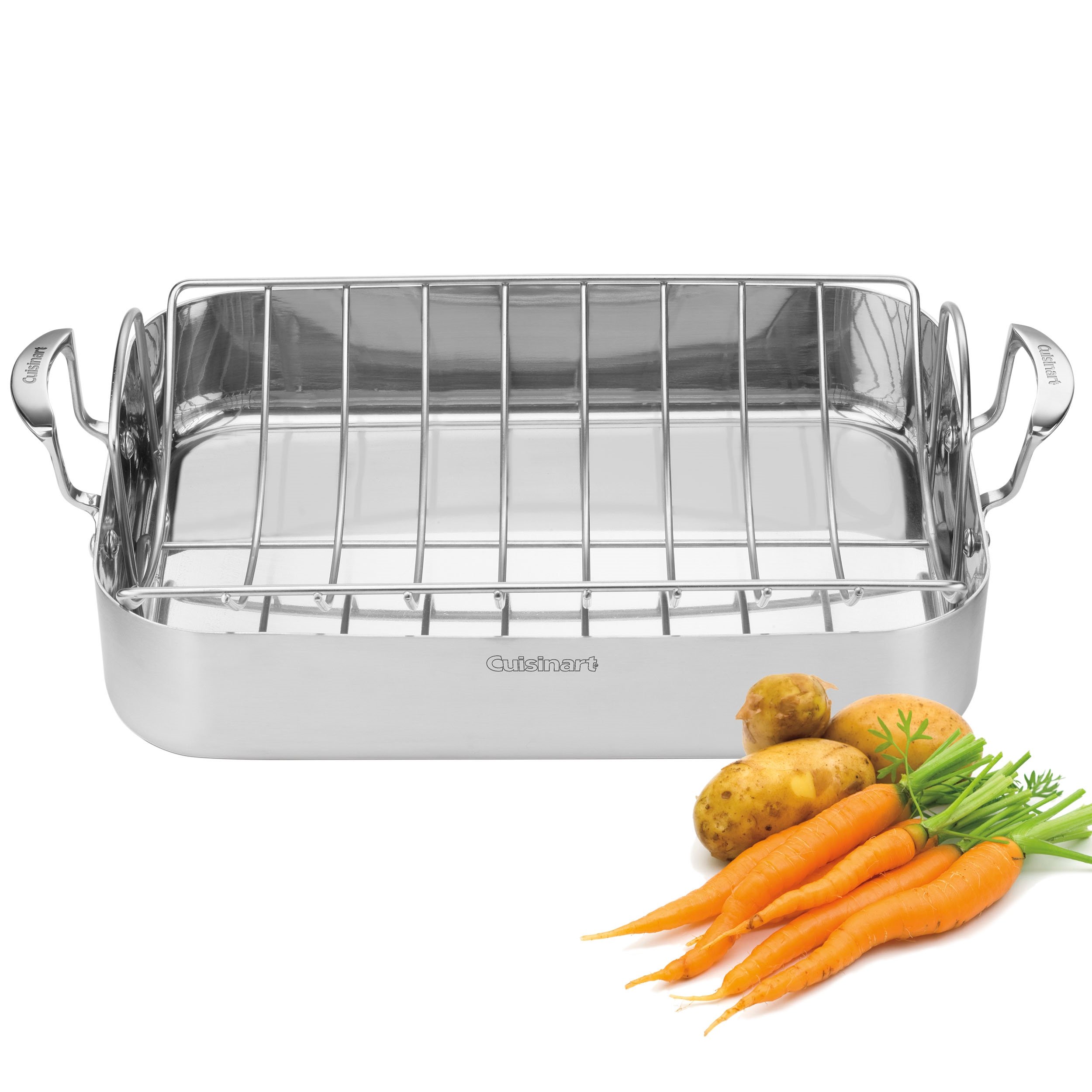 Multiclad Pro Triple Ply Stainless Cookware 16" Roasting Pan with Rack