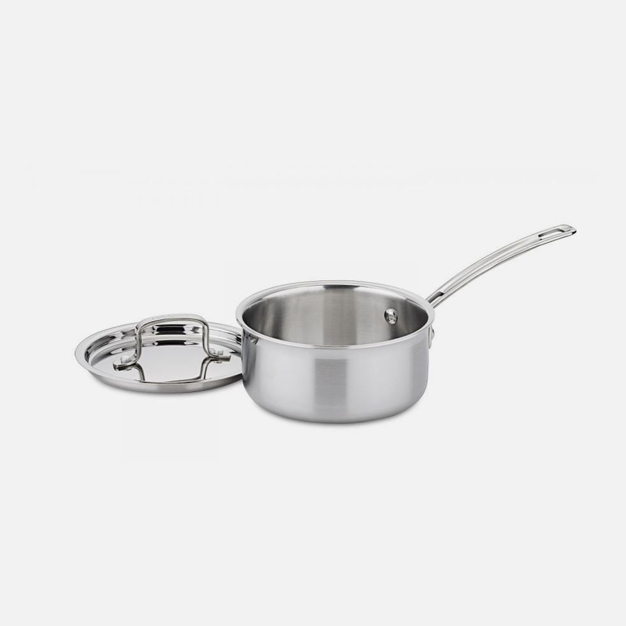 MultiClad Pro Triple Ply Stainless Cookware 1.5 Quart Saucepan with Cover
