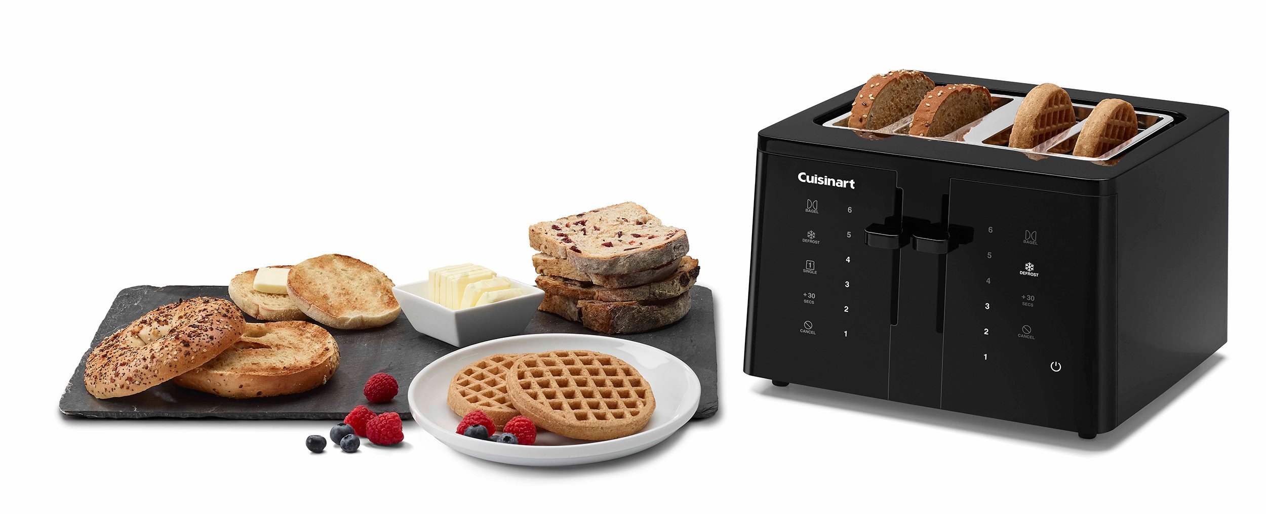 Four slice touchscreen toaster
