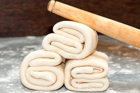 Flaky Pastry Dough - (for food processors) Makes two 9" Crusts