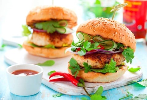 Greek Burgers with Feta and Olive Tapenade