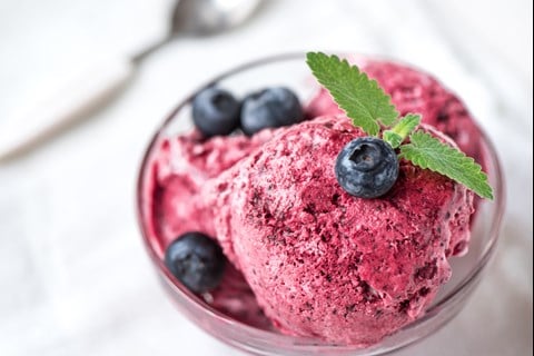 Mascerated Strawberries with Vanilla Ice Cream