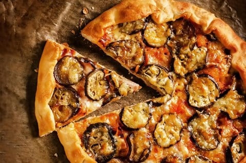 Roasted Eggplant Pizza (gluten free)