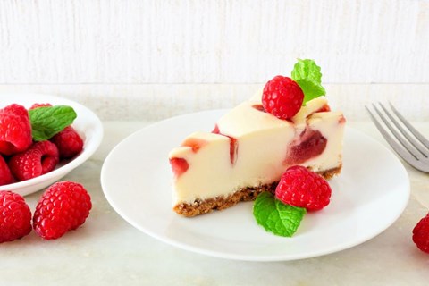 Decadent White Chocolate Raspberry Cheesecake