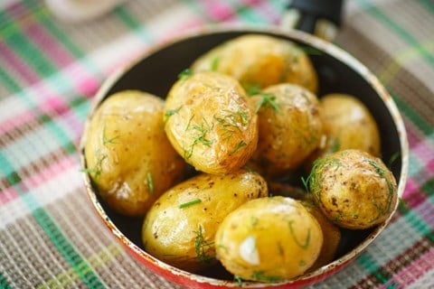 Mediterranean Halibut with Baby Potatoes
