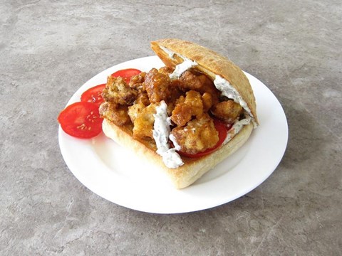 Vegan Buffalo Cauliflower Sandwich