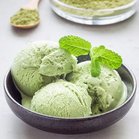 Green Tea Ice Cream with Green Tea Marshmallows