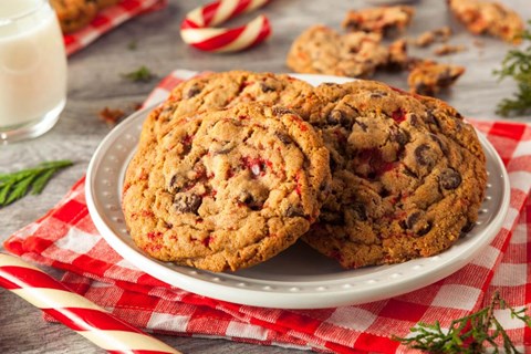 Peppermint-Chocolate-Toffee Cookies