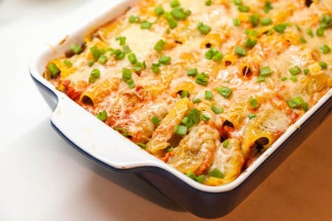 Baked Rigatoni with Chicken Sausage, Broccoli and Peppers