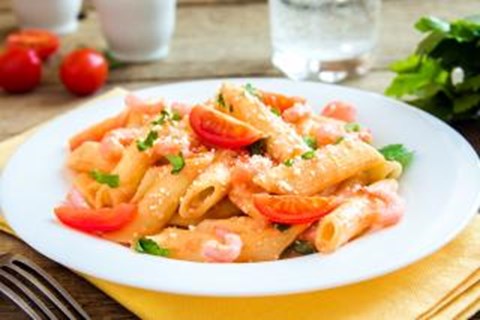 Spicy Shrimp and Penne