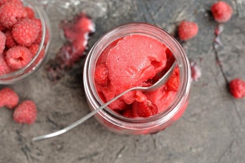 Raspberry Sorbet - 5 cups (ten ½-cup servings)