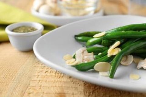 Green Beans with Mushrooms & Toasted Almonds