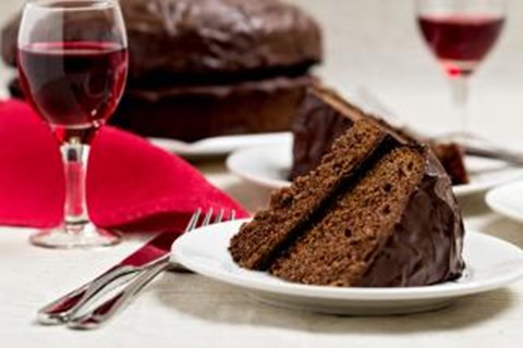 Dark Chocolate Wine Cake