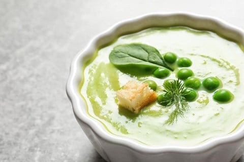 Green Pea and Spinach Soup