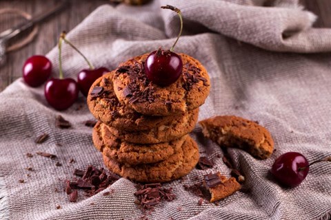 Chocolate Chip Oatmeal Cookies with Cherries