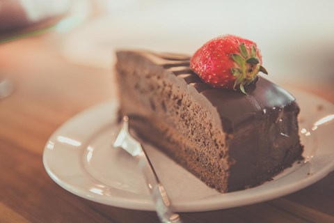 Dark Chocolate Soufflé Cake