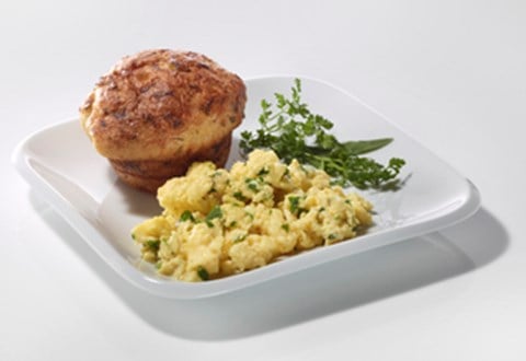 Herb Popovers with Buttery Eggs
