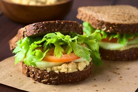 Hummus and Vegetable Sandwich