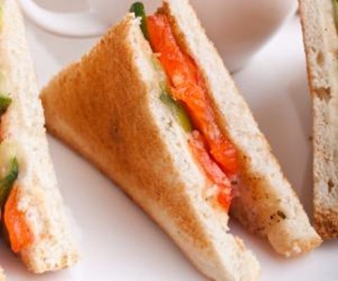Cucumber-Salmon Tea Sandwiches