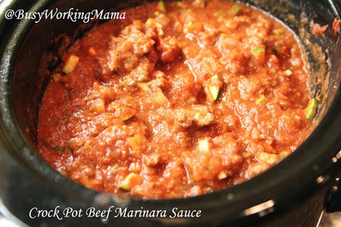 Slow Cooker Beef Marinara Sauce