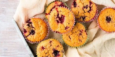 Three-Berry Muffins